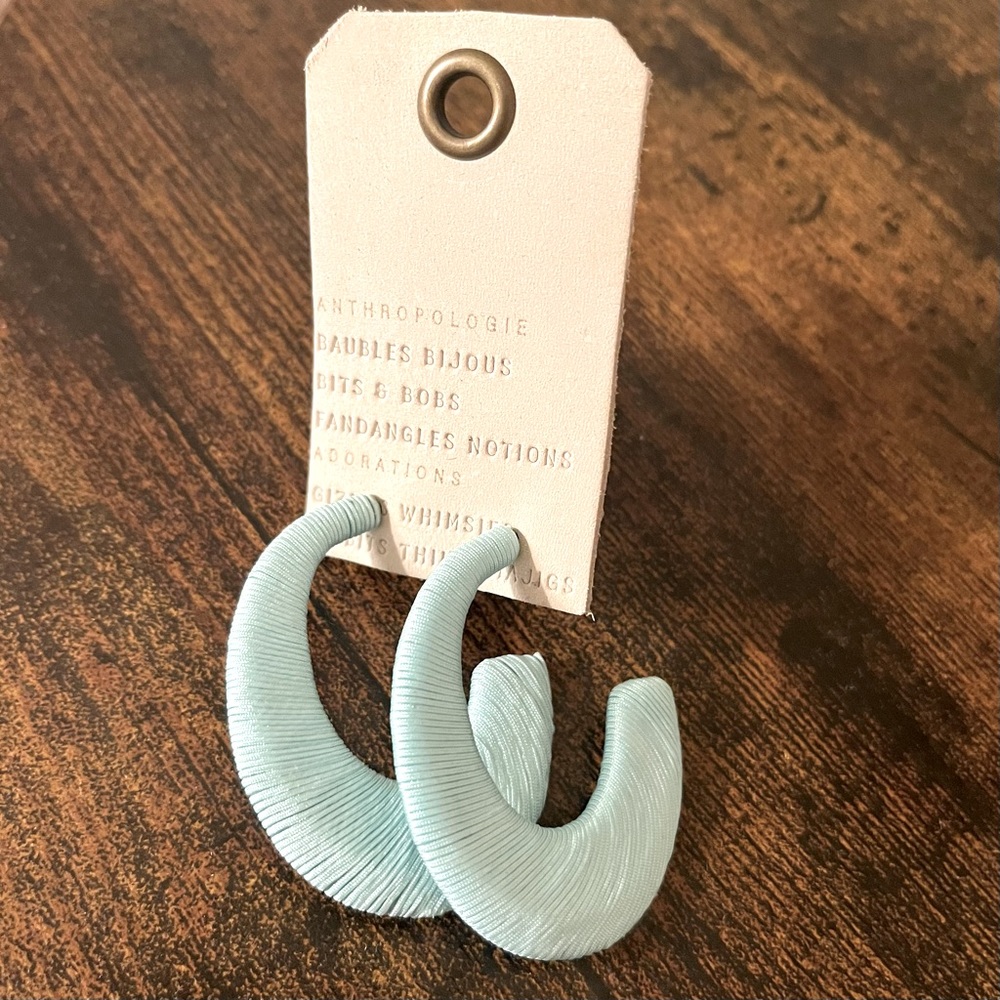 Anthropologie Wrapped Hoop Earrings, NWT